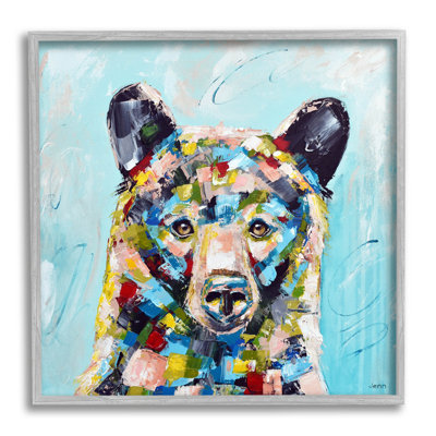 Giclée d'ours moderne bleu par Jen Seeley