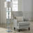 61.25'' Rustic Distressed Blue Floor Lamp With Drum Shade