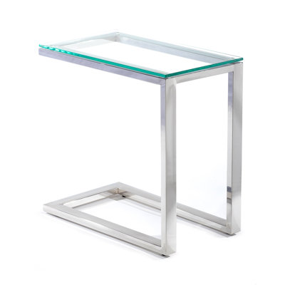 Lamanna Glass Top Frame End Table