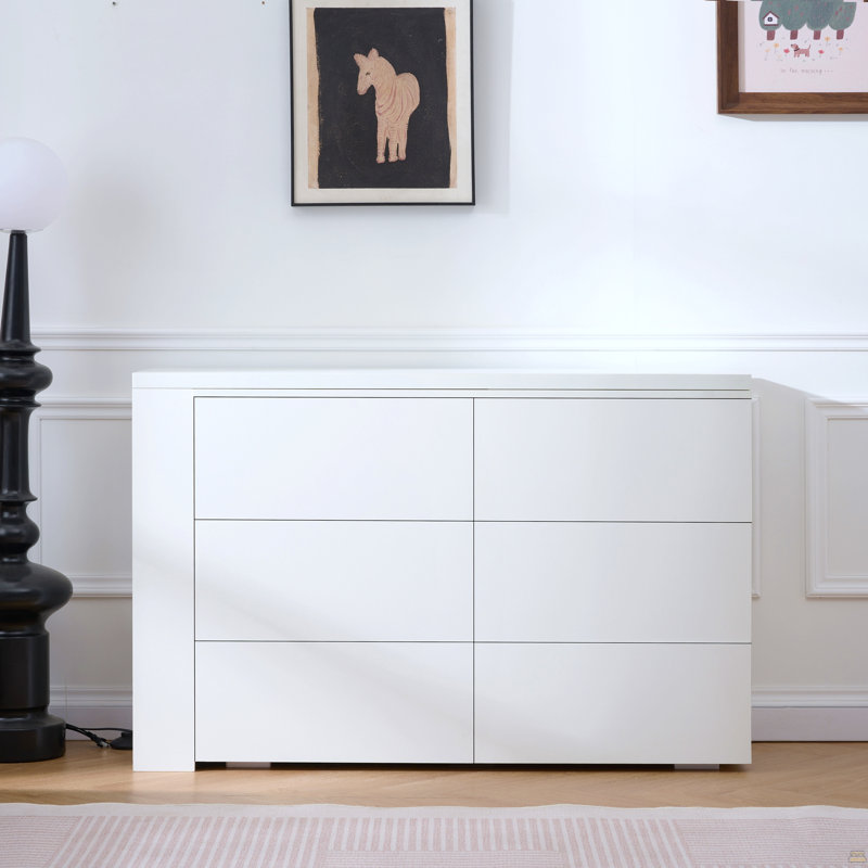 Six tiroirs, bureau amovible, trois compartiments de rangement