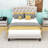 Tufted Upholstered Low Profile Platform Bed-1635636874