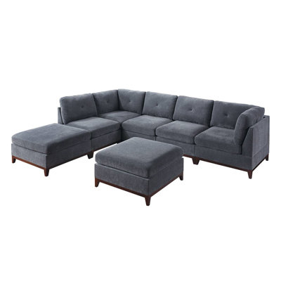 Danhiccy Upholstered L-Shaped Sectional Reversible