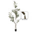 Faux eucalyptus Eudora avec pot à fleurs en bois et métal Gavri-144881338-145522156