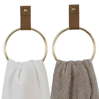 2 Piece Brass Tone Hand Towel Rings
