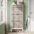 Fluted Shoe Cabinet with 3 Flip Doors & Drawer, Slim Hidden Shoe Storage with Iron Legs for Entryway-809549247