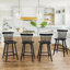 Tabouret de comptoir pivotant en bois massif Windsor (ensemble de 4)