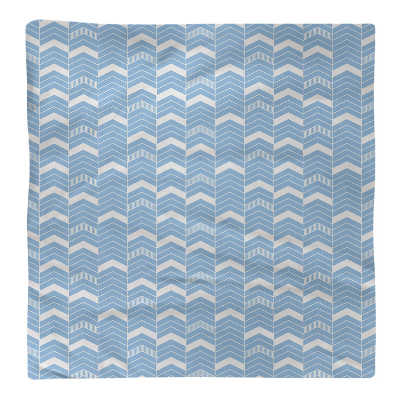 Serviette en coton bicolore lignée Stephenie, Bleu sarcelle / blanc, Sergé de coton, H 0,1 po x l 10 po x P 10 po