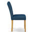 Chaises de cuisine Abbott Parson - Ensemble de 2 chaises de salle à manger rembourrées en similicuir bleu Oasis, chêne-1224577593-1224577752