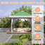 3x3m Double Top Pop Up Gazebo with Mesh Sidewalls, Waterproof Polyester Instant Canopy Shelter with Sandbags for Patio, Backyard, Wedding and Outdoor Party-129599535