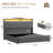 Upholstered King Bed Frame with 4 Storage Drawers and 52.5" Tall Headboard, Platform Bed with Charging Station & LED Light, No Spring Box Needed-830981433-830981437