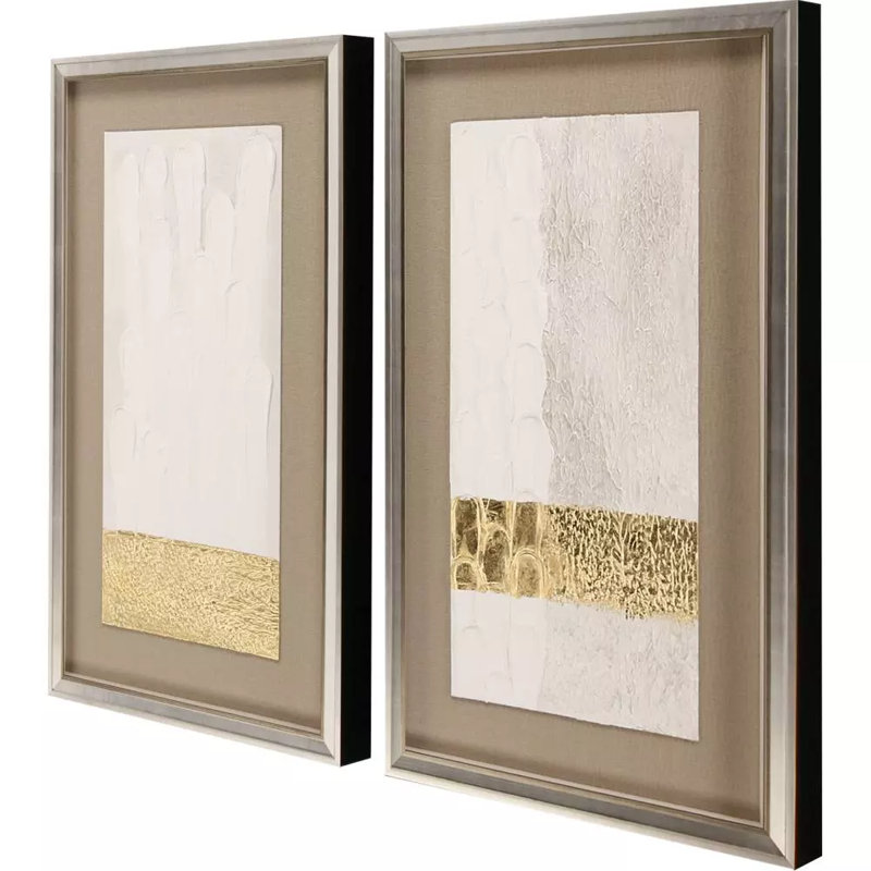 Blanco Pluma I S / 2, encadré sur papier, 2 pièces par Art textuel
