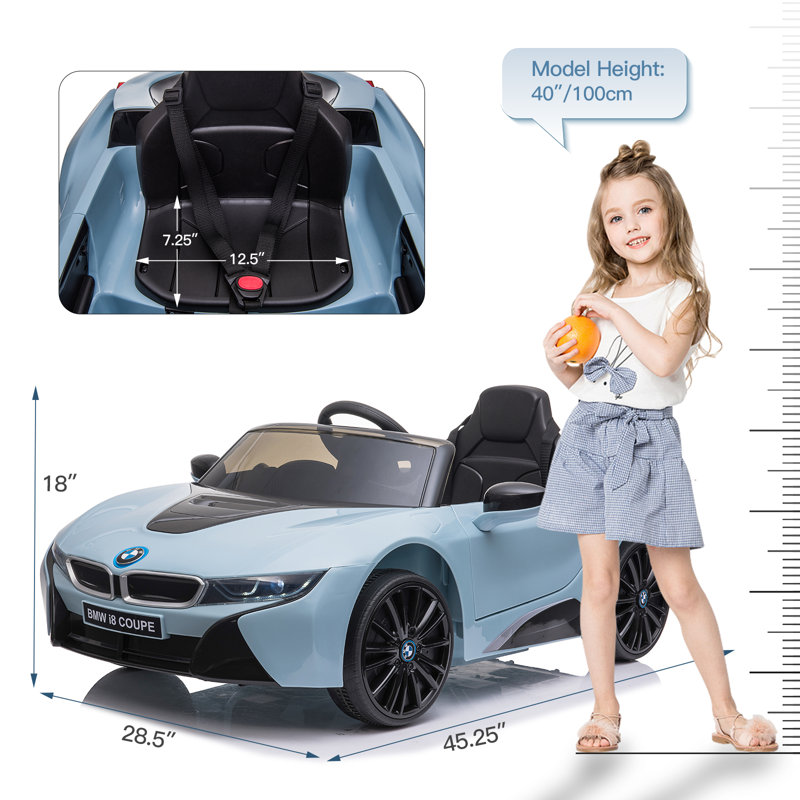 Blue 6-Volt Electric Ride-On Car with Remote Control