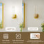 1-light Dimmable Bathroom Gold Iron Wall Armed Sconce with Frosted Glass