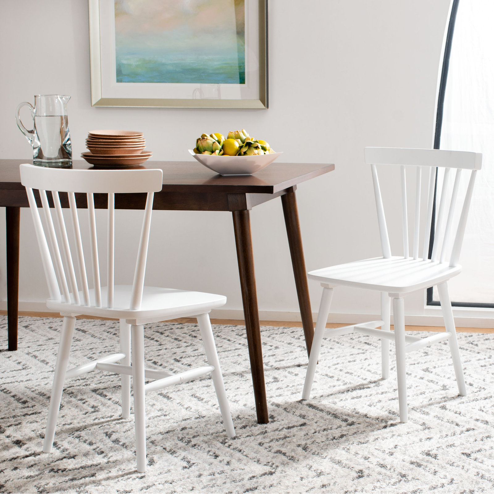 Antoya Solid Wood Dining Chair, White