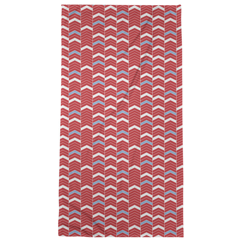 Beach Towel, Red/Blue, Poly/Cotton