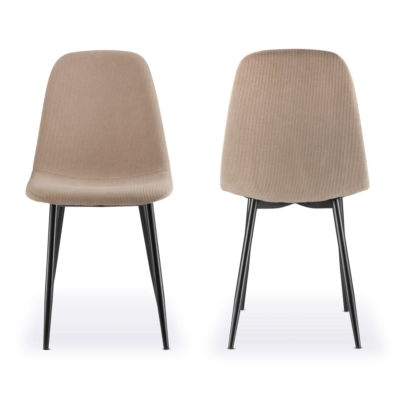 Cavell Upholstered Dining Chairs, Beige