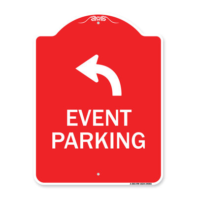Signmission Designer Series Sign - Event Parking Only (With Upper Right Arrow)/24065