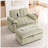 Leisure Double Sofa Recliner with Adjustable Backrest, Soft Padded Armrests, USB Charging, and Storage Ottoman-712127993