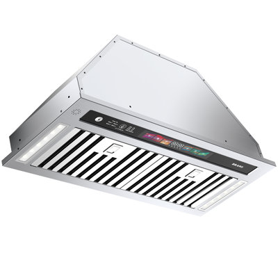 BRANO 30 Inch Insert Range Hood, 900 CFM Convertible Kitchen Hood with Voice Gesture Touch Control, 4-Speed with Memory Mode, 2×3W LED Lights