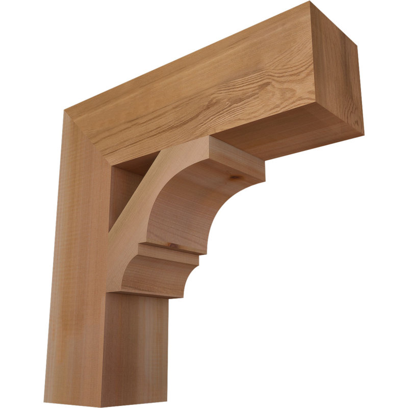Support de bloc Balboa, Cèdre rouge de l'Ouest lisse, L 5 1/2 po x P 20 po x H 20 po