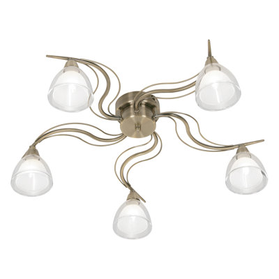 Portland Glass Semi Flush Mount