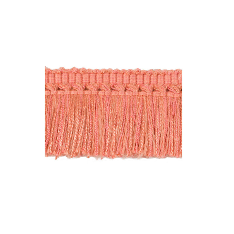 Le Coeur Passementerie Brush Fabric, Coral