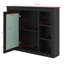 Armoire de salle de bain 35 po x 27,5 po, armoire de rangement murale avec miroir, armoire à miroir avec 6 tablettes ouvertes