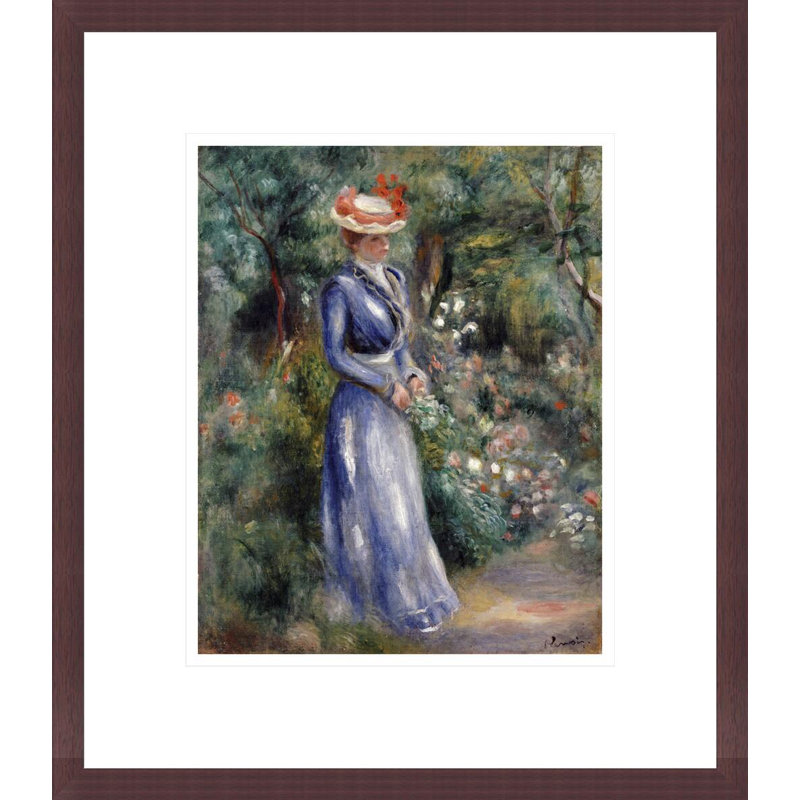 «Woman In a Blue Dress» par Pierre-Auguste Renoir, impression giclée encadrée, H 15,81 po x l 13,75 po
