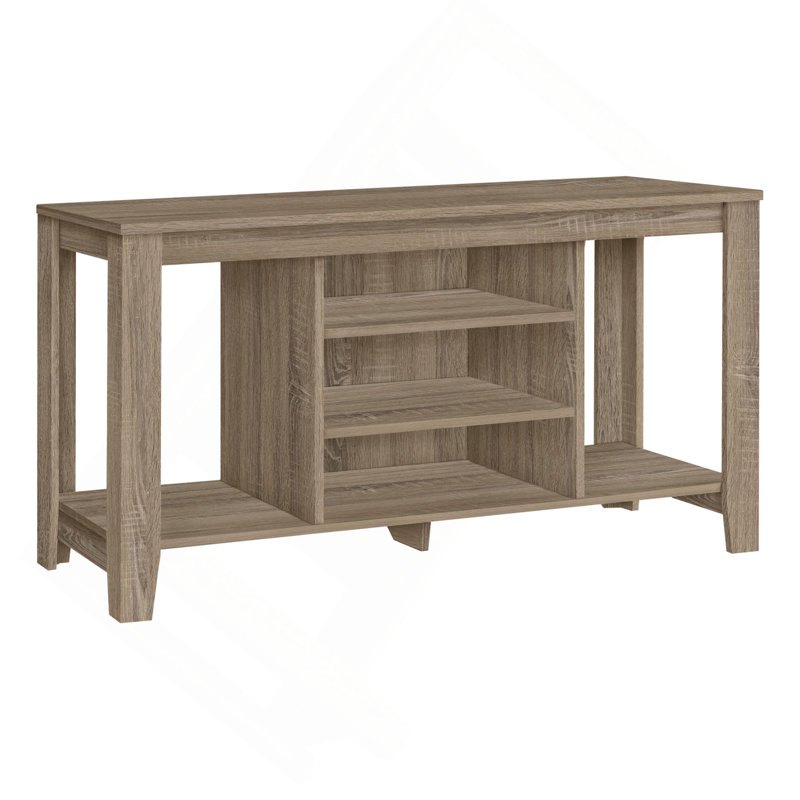Meuble télé, console de 48 po, meuble multimédia, tiroirs de rangement, salon, chambre à coucher, Taupe