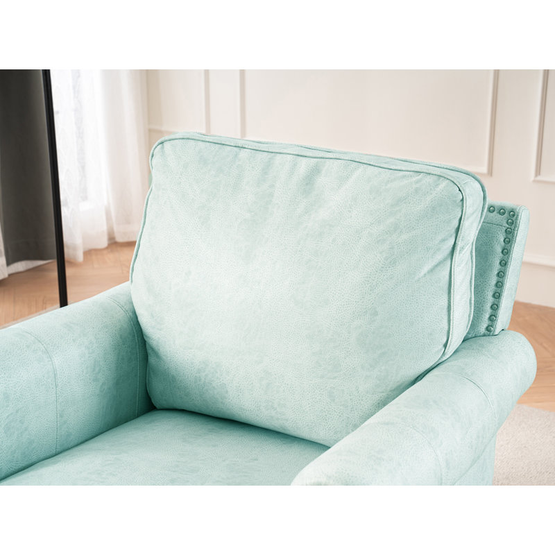 Fauteuil Bettejean, Mélange de polyester vert clair