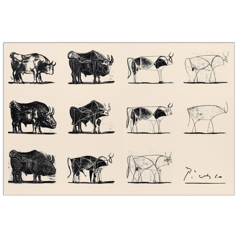 Le Taureau by Pablo Picasso - No Frame Print on Wood