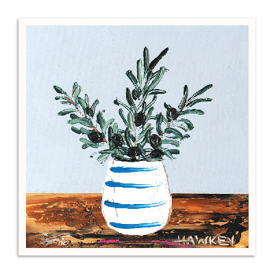 Olive Branch 8 by Rosalind Wheeler - Painting on Canvas