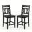 Savannah Solid Wood Counter Height Barstools In Black Finish, Set of 2-753937823