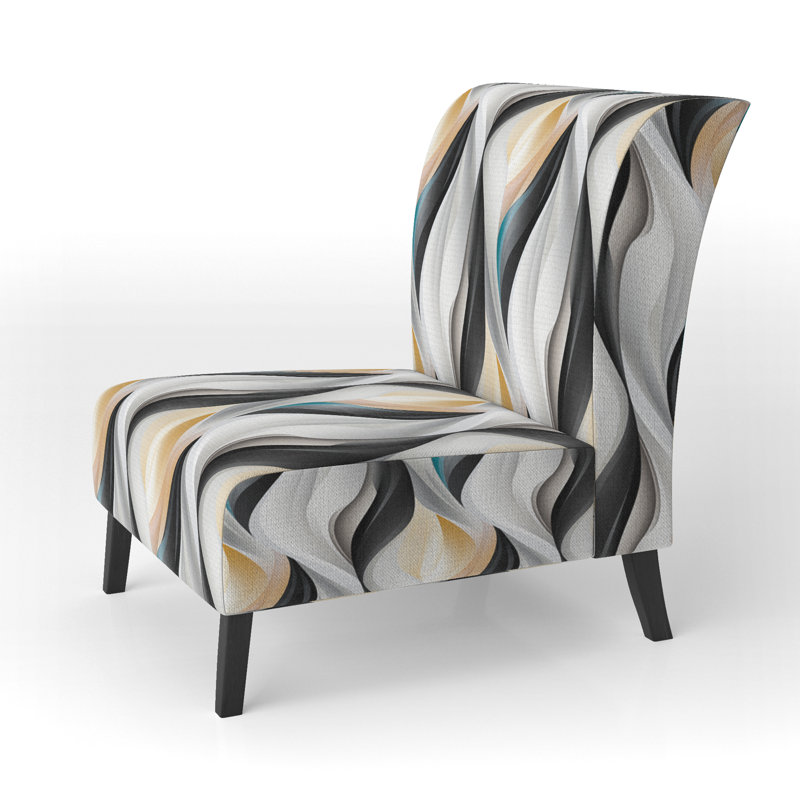 Fauteuil de chambre Monogram Reflections III - Revêtement moderne et contemporain rembourré