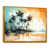 Toile avec cadre flottant or