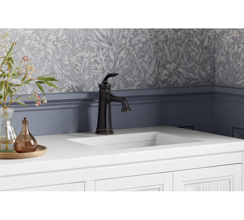 Bellera Single-Handle Bathroom Sink Faucet, 1.2 Gpm In Polished Chrome, Oil Rubbed Bronze, 0.5 