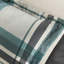 9 pièces, double, édredon en microfibre, motif écossais bleu sarcelle / noir, tous les draps, édredon lavable à la machine, drap assorti-128860268