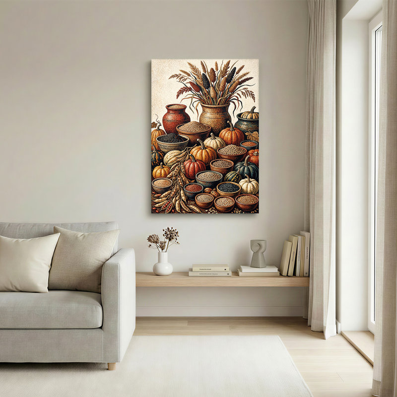 Art texturé sur toile citrouilles texturées, H 24 po x l 16 po