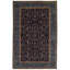 Tapis traditionnel bleu marine et bleu 5 x 8