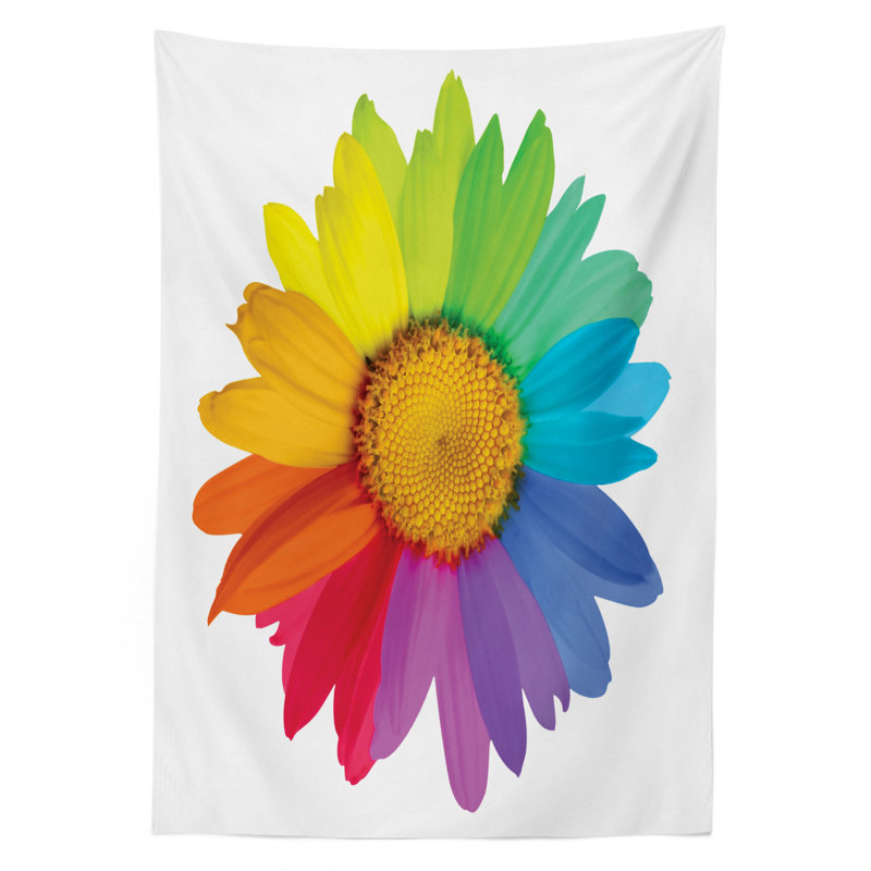 Flower Tablecloth, 70" L x 52" W