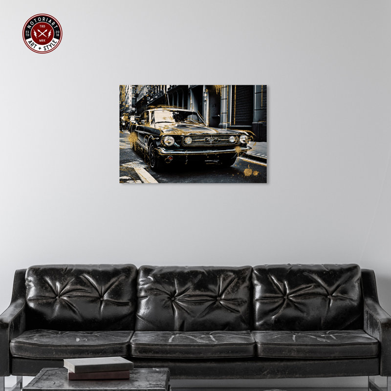 «Rock and Roll Ride Racing Car Print Man Cave» par Notoriart, Toile tendue, H 24 po x l 36 po