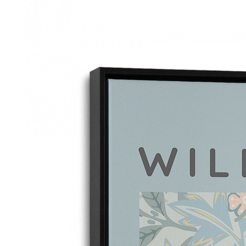 «Pale Blue Jasmine» par William Morris, reproduction sur toile dans un cadre en érable, H 18,75 po x l 12,75 po x P 1,75 po