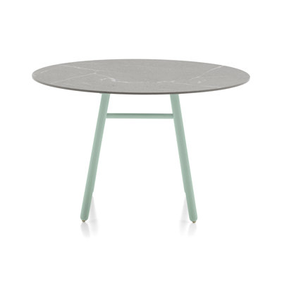 Yo! Table ronde d'extérieur avec pieds en aluminium