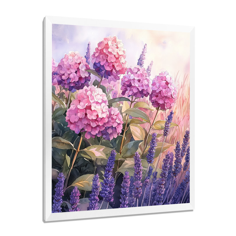 Elyse - impressions sur toile florales, H 32 po x l 24 po, Reproduction encadrée d'une seule photo, Blanc