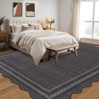 Geometric Machine Printed Area Rug