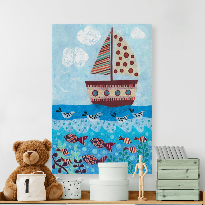 Pellegrini, reproduction de voile sur toile tendue, H 12 po x l 8 po x P 1,5 po