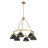 Felda 6 - Light Steel Dimmable Cone Chandelier-99998920-99998911