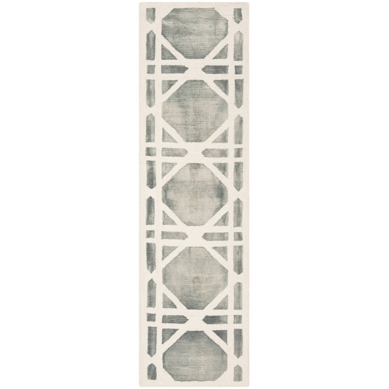 Brynjar Hand Tufted Wool Geometric Rug, Runner 2'3" x 8'