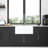 Ceramic  24 Inch Kitchen Single Bowl Farmhouse Sink Rectangular Vessel Sink