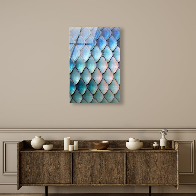 Mermaid Zoom Acrylic Painting Print, 15"H x 10"W, High-Gloss Acrylic Print